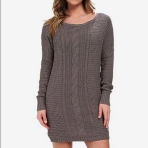 Roxy Sweater Dress Tan/Gray Size S (M/L in my opinion)